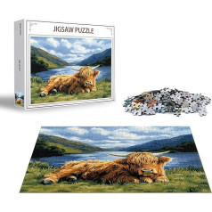 Puzzle Ochse Puzzle 6000 Teile Landschaft Holzpuzzle Erwachsene, Premium Quality Klassische Wooden Lernspiel, DIY Klassische Spaß Jigsaw Erwachsene, Challenging Jigsaws für Wohnkultur Geschenk x-1345