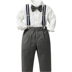 Unisex Kinder Kleidung Set - Sommer Jogginganzug Schnelltrocknend Sportanzug T-Shirt und High Waist Shorts Langarm-Shirt Hosenträger Hosen Stretch Hausanzug Boys Bekleidungssets für 1-7 Jahre