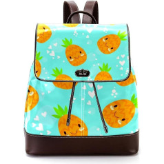 Niedliches pa-næpl Muster blau personalisierte Schultaschen Büchertaschen für Teenager, Mehrfarbig, 27x12.3x32cm, Rucksack Rucksäcke
