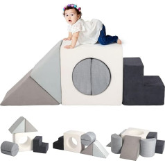 Asweets Baby Foam Climbing Blocks for Toddlers 1-3 Soft Playset Indoor Climbing Toys Perfect Climbing Mats for Kids Multipurpose Climbers 6 Pack