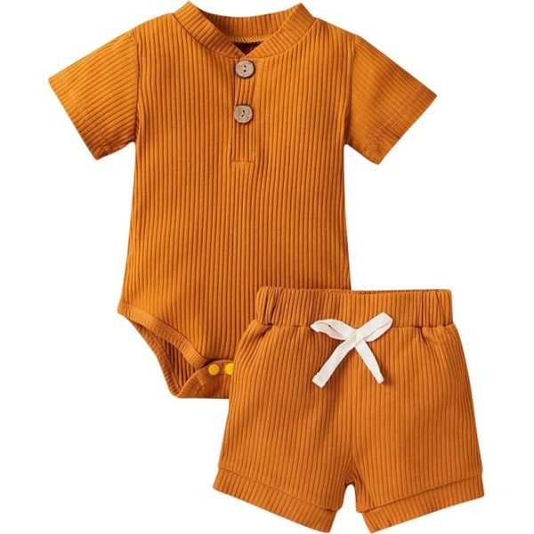 2025 Sommer Jungen Und MäDchen Niedliches Bedrucktes Kinder Set Casual Kinderkleidung Outfit 2-teilig Hawaiihemd Sportlicher Einfarbiger Baby Strampler Junge Jogginganzug
