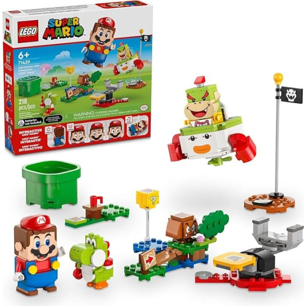 LEGO Super Mario Adventure with Interactive Mario, Bowser Jr.'s Clown Car Playset Vehicle, Yoshi Toy, Mario Playset, Nintendo Toy Gift for Boys, Girls and Gamers from 6 Years