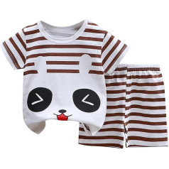 Children's Summer Cute Tracksuit Activewear Short Sports T-Shirt and Shorts Lightweight Beach Clothing Sets Set Toddler Beach Trousers Two Piece Children's Suits Gifts for Teenagers Boys