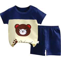 Trainingsanzug Kinder Sommer T-shirt Und Shorts 2-teilig Kurzarm Tshirt Tops Kariert Top Kurze LäSsig Kleidung Strandhose Zweiteiler Kinderanzüge Für Jungen 2-14 Jahre