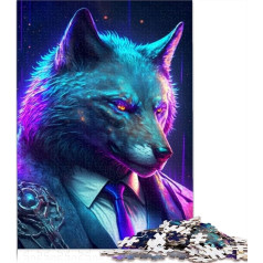 Puzzles Boss Wolf In Suit 1000 Pieces for Teenagers Gifts Jigsaw Puzzles Wooden Jigsaws Adults Puzzles Gifts Family Fun Jigsaws Puzzles 1000 Pieces 75 x 50 cm