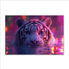Puzzle 1000 Teile Tiger Tier Puzzle Erwachsene Anspruchsvoll, Klassische Holzpuzzle Erwachsene, Puzzlespiele für Die Ganze Familie, Wooden Jigsaw Puzzel ab 14 Jahre für Junge Mädchen für Geschenke F-9