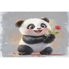 Wooden Puzzles for Adults and Children, Cute Animals Puzzle Toy Set, Family Games, Home Decor Gift, 1000 Pieces, 26 x 38 cm