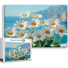 Puzzle Gänseblümchen Blume 5000 Teile Groß XXL 156x105 cm, Jigsaw Art Impossible Erwachsene Anspruchsvoll, Klassische Jigsaw Erwachsene, Junge, Mädchen, Geschicklichkeitsspiel für Ganze Familie N-4