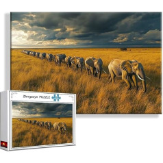 Puzzle Wiese Tier 3000 Teile Groß XXL 120 x 80 cm, Jigsaw Art Impossible Erwachsene Anspruchsvoll, DIY Klassische Jigsaw Erwachsene, Junge, Mädchen, Geschicklichkeitsspiel für Die Ganze Familie V-1
