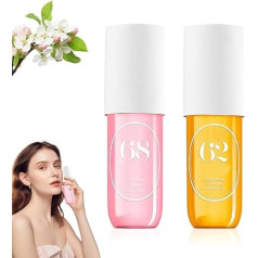 Pack of 2 Perfume Mist for Hair and Body, 90 ml Perfume Body Spray Women, Fruity Body Mist, Perfume Women's Set, Various Fragrances, Aromatic, Perfume for Travel, Gift for Women
