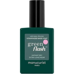 Manucurist Green Flash™ Vitamin Base Coat – Patented Base Coat for UV Nail Polish Green Flash™ – Protects and Strengthens Nails – Nails Harder – Make Your Own Nails – Nail Care