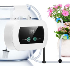 YAOBLUESEA Automatic Watering Plants Irrigation System Drip Irrigation Indoor Garden Watering Indoor Plants Watering with 10 m Pipe Antisiphon 10 Dripper for Indoor Greenhouse Balcony