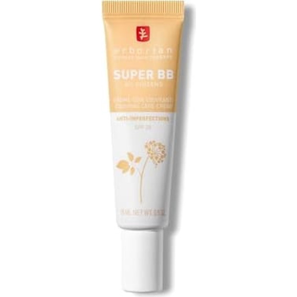 Erborian - Super BB Cream with Ginseng - Tinted Facial Care with High Coverage Against Impurities - Complexion Corrector and Perfector - SPF 20 - Korean Cosmetics