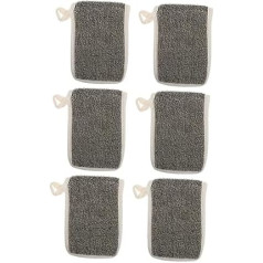 Vaguelly 6 Stück Seifenbeutel Aus Schwarzem Leinen Entleeren Reiseetui Für Seife Barren Taschen Bad Schaumnetz Zur Gesichtsreinigung Peeling-seifennetzbeutel Peeling-mesh Flachs