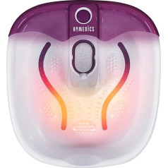 HoMedics Bubblemate Foot Bath and Massager with Warming Function - Soothing Foot Massage Nodes, Invigorating Bubble Turbo Strip, Removable Pedicure Pumice Stone