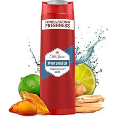 Old Spice Whitewater 3-in-1 Shower Gel for Men, 400 ml, Long Lasting Fresh Fragrance Perfume Quality, Deep Cleansing for Hair, Face, Body, Gentle Skin Feeling