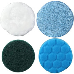 Replacement Brush Head for Electric Spin Scrubber Cordless Cleaning Brush, Washable and Reusable, Pack of 4