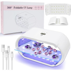 Amlope Double-Sided UV Resin Lamp Resin Curing Lamps for Resin Curing 48 W UV Lamps for Resin Curing Quick Curing with LED Display 4 Timer UV Lamp for DIY, Resin, Shapes, Jewellery Making
