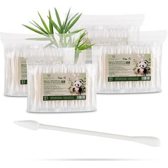Make-Up Cotton Buds, Cosmetic Cotton Buds (4 x 100) Sterile & Individually Wrapped, with Pointed & Round Heads on Hard Paper Handle - Perfect Lines & Gentle Blending