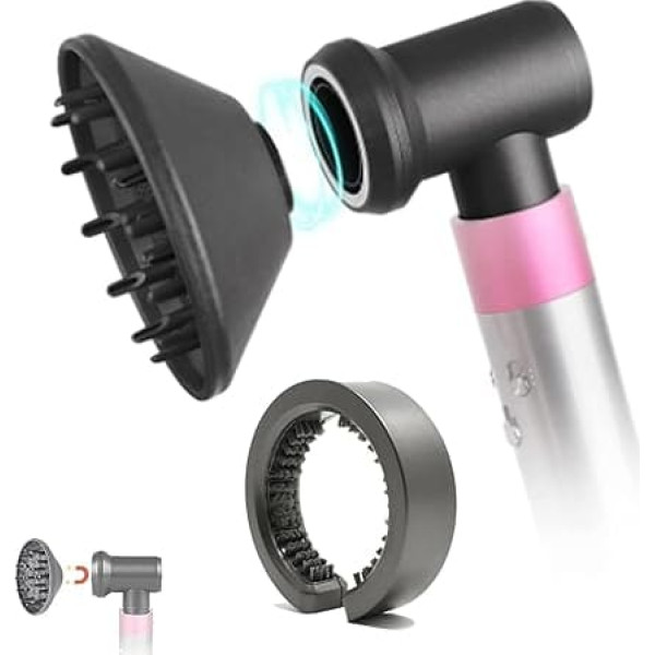 Dyson Airwrap Styler Diffuser and Adapter in a Hair Dryer Combo with Filter Cleaning Brush Attachment
