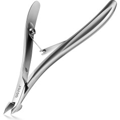 BEZOX Precision Cuticle Nippers (4mm) - Professional Half Jaw Cuticle Cutter Stainless Steel for Manicure and Pedicure Salon Quality Cuticle Remover (Silver)