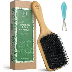 Natural Boar Bristle Hair Brush for Women Men Kids Rectangular Detangling Dry Wet Hair