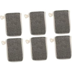 Pack of 6 Black Linen Soap Bags, Foam Net for Facial Cleansing, Soap Exfoliating Bag, Organiser for Bathroom, Bathroom Taps, Holder for Soap Grid, Soap Saver