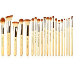 Jessup Brush Set Bamboo Make Up Brush Set Professional Makeup Brush Face Brush Eye Shadow Brush Eye Brush Cosmetic Brush Powder Eyeshadow Makeup Brush Synthetic Hair 20 Pieces T145