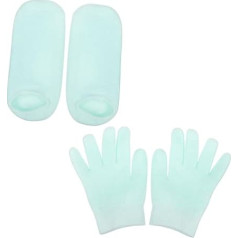 Mikinona 4 Stück Gel Handschuhe Stiefel Ferseneinlagen Für Damen Feuchtigkeitsspendende Socken Flauschige Socken Für Damen Pediküre Fuß Spa Gel Socken Fußpeeling Maske