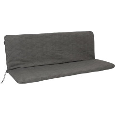 DEGAMO Arizona Bench Cushion for 3-Seater Garden Bench 138 x 88 cm with Back Part, Anthracite Grey