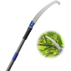 Garden Saw Blue Garden Saws Pruning Saws for Trees with Curved Blade, Long Reach Pole Saw 3M for Trimmer, Yard, Garden, Patio, Trees, Branches