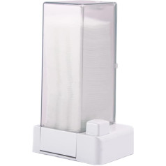 Atyhao Cosmetic Cotton Storage Box, Automatic Cotton Pad Dispenser for Squeezing Makeup Dispenser, Cosmetic Cotton Pad Organiser (White)