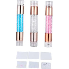 Beavorty 3 Teilige Doppelköpfige Silikon Nagelwerkzeuge Für Nagelkunst Nageldekor Nagelstempel Nagelkunstwerkzeug Nagelstempel Manikürezubehör Nagelkunst Stempel Maniküre Set Acryl