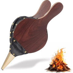 Bellows for Fireplace and Grill, Hand Bellows, Wooden Air Blower, Wooden Air Blower, Small Grill Blower, Indoor Fireplace, Barbecue, Outdoor Camping