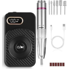 Nail Cutter, 45000RPM Electric Nail Cutter, Cutter for Gel Nails, Nail Cutter for Gel Nails, Electric Nail File for Cuticles Shellac Acrylic Gel, Nail Files for Gel Nails