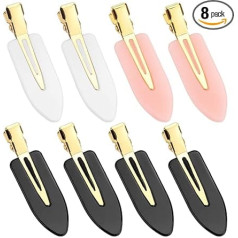 8 Hair Clips for Styling, No Bending, No Wrinkles, Hair Clips for Women and Girls, Flat Hair Clips for Thin Hair for Makeup, Hair Styling