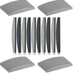 Set of 50 Buffer Files Half Moon Gloss Loss 240/320 Grey/Black [1 x 50 Pieces]