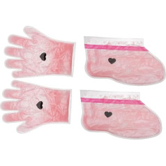 Beavorty 2 Pairs of Wax Therapy Gloves Hand Care Foot Care Gloves Socks Made of Paraffin Wax Beauty Hand Wax Cover Spa Wax Therapy Cover Rose Boots Care Cover Suite