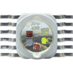Pack of 30 1W 3W High Power LED Chip Lamp Bulbs SMD COB Diodes Warm Cold White Red Green Blue Yellow Light Beads for Spotlight Downlight (RGBWYV (12pin), 3W 45 mil)