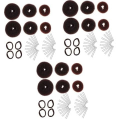 Haare Pferdeschwanz 6 Sets Extra Mit Werkzeug U-Förmig Fauler Shaper Haar U Donut Ehering DIY It Net Yoga Zubehör Puffs Krawatten Bobby Styling Kit Brötchen Frau Geformt