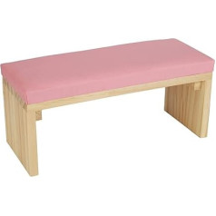 Manicure Cushion Stand Nail Rest Cushion Leather Arm Wrist Support Holder Nail Art Cushion Holder Stand with Wooden Support Leg for Home Nail Manicure 30x12x13cm Pink