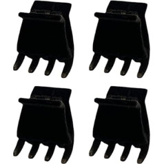 FRCOLOR Kleine Haarklammern, Banane, rutschfest, Schwarz, Pferdeschwanz, Haar-Accessoires für Damen und Mädchen, 4 Stück