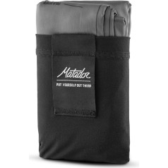 MATADOR Pocket Blanket 4.0 - Black (Seats 2-4); Ultralight Picnic Blanket with Stakes; Foldable Picnic Blanket for Dry Sitting; Beach Blanket Sand-Free for Concerts, Hiking, Camping