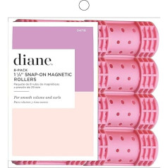Diane Magnetic Clip on Hair Rollers 8 Pieces Hair Rollers for Women Girls Small Diameter Pink D4719 8 Pack (1 Piece)