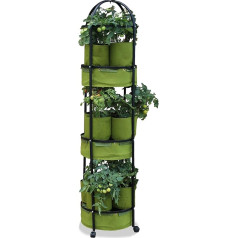 Haxnicks Self Watering Planter Easy to Grow Root System Portable Greenhouse Steel Frame - 38 x 82 x 6cm VIG150101