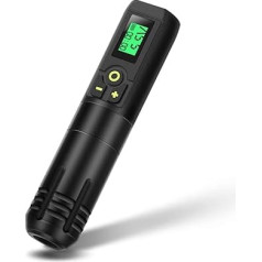 ATOMUS Black Wireless Tattoo Machine Wireless Tattoo Pen 1300 mAh Rotary Tattoo Battery Pen Wireless Power Supply Digital LED Display