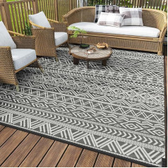 Outdoor Rug Camping Foldable, Easy Washable Balcony Rug, Non-Slip Patio Rug, Crystal Velvet Fabric, Sandproof, Easy Care Rug for Outdoor Use with Non-Slip Silicone Sole