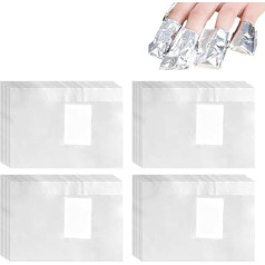 Dandelionsky Pack of 500 Nail Foil Wraps Remover Aluminium Nail Art Soak Off Remover Gel Nail Polish Remover Foil Wrap with Pre-Assembled Lint-Free Cotton Pads