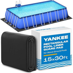 Yankee Pool Liner Pad, 4.5 x 9.2 m, Rectangular, Puncture Proof Pool Mat, Above Ground Pool Liner, Anti Tear, Grass Underpad to Prolong Swimming Pool Liner Life