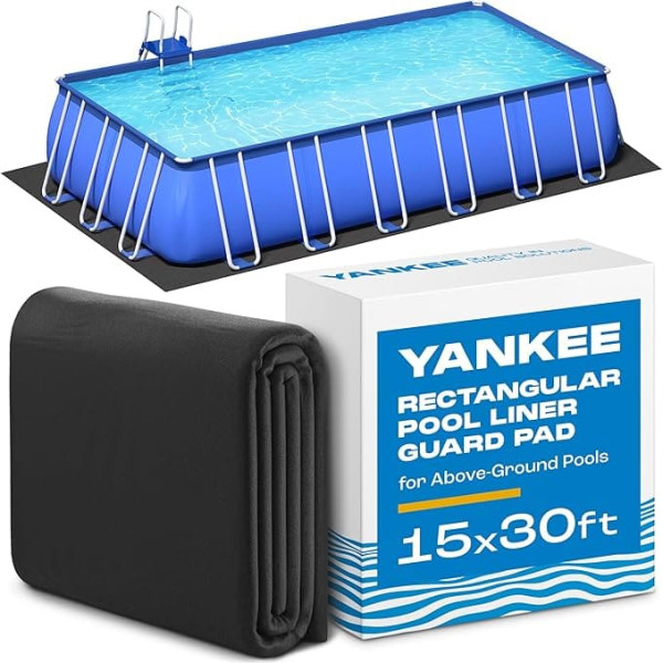 Yankee Pool Liner Pad, 4.5 x 9.2 m, Rectangular, Puncture Proof Pool Mat, Above Ground Pool Liner, Anti Tear, Grass Underpad to Prolong Swimming Pool Liner Life